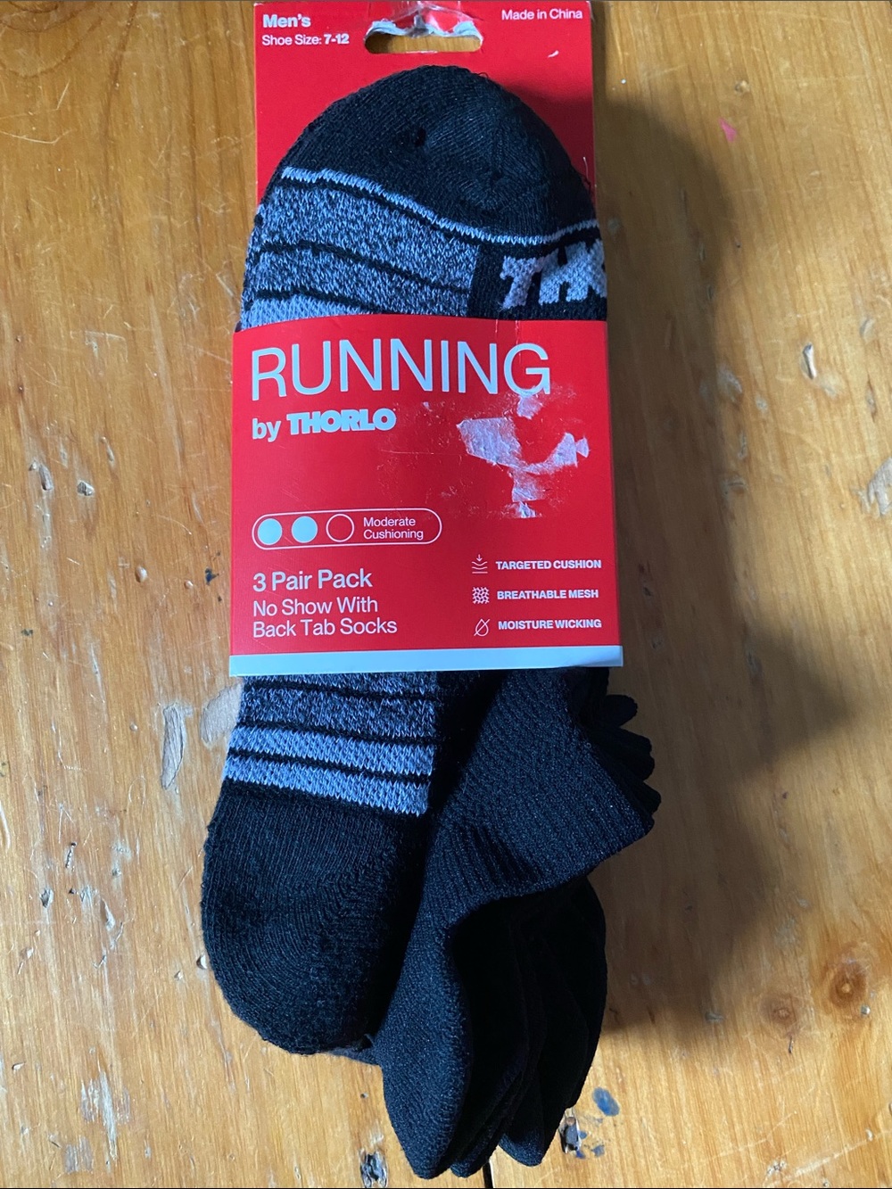 Thorlo Men’s No-Show Athletic Socks (3-Pack) originally $29 Mens 7-12